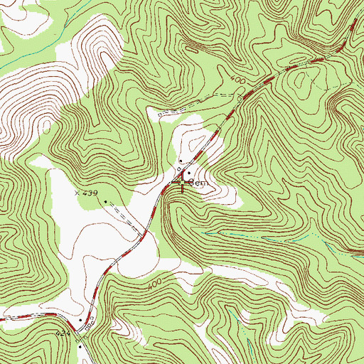 Topographic Map of Leona Payne Cemetery, GA