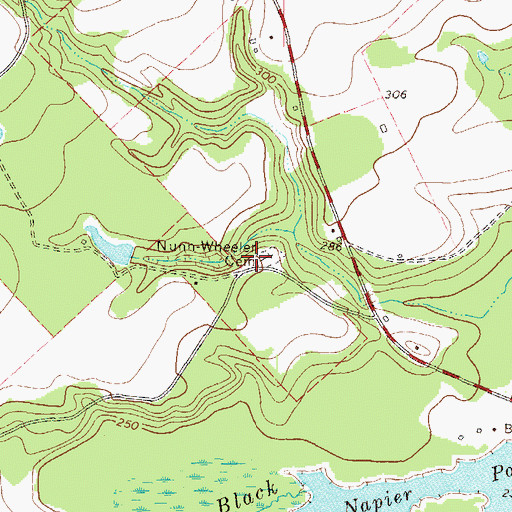 Topographic Map of Nunn-Wheeler Church (historical), GA