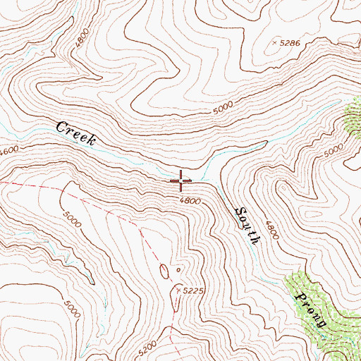 Topographic Map of South Prong Sycamore Creek, AZ