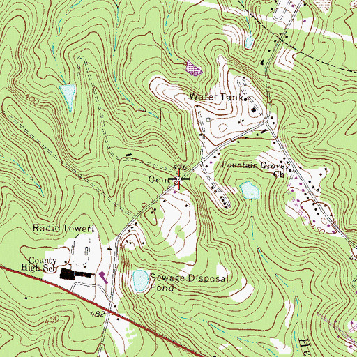 Topographic Map of Shepherd Cemetery, GA