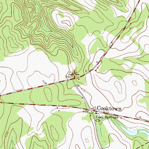 Topographic Map of Thomas Dupree Cemetery, GA