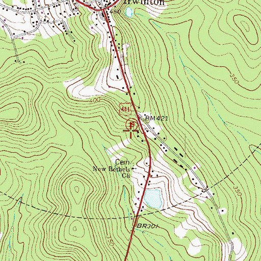 Topographic Map of Wilkinson County, GA