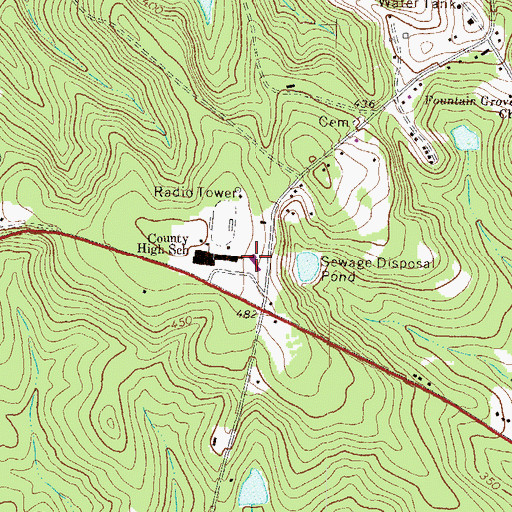 Topographic Map of Wilkinson County Elementary School, GA