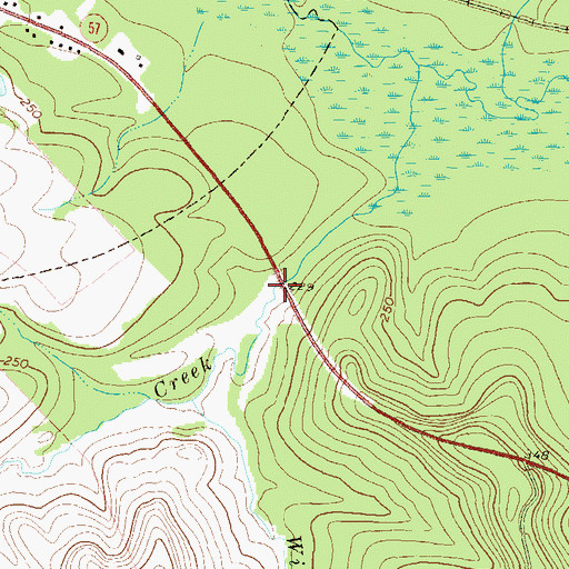 Topographic Map of William H Freeman Memorial Bridge, GA