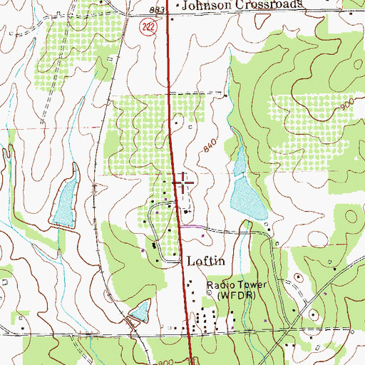 Topographic Map of Bethesda Cemetery, GA