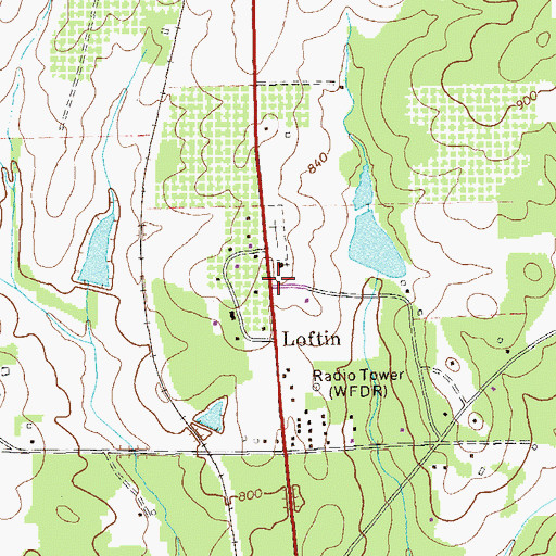 Topographic Map of Bethesda School (historical), GA