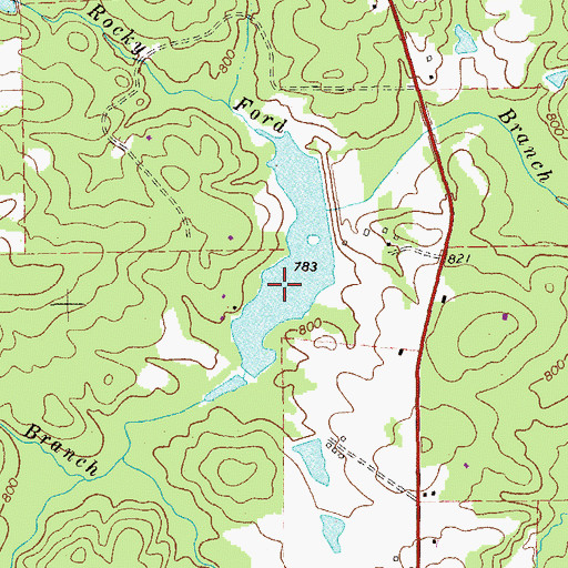 Topographic Map of Brae-Tarn Lake, GA