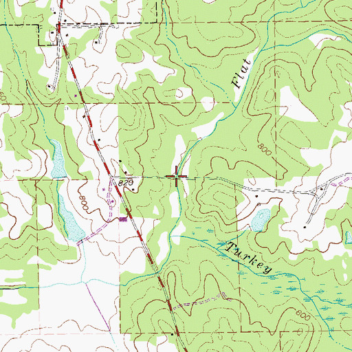 Topographic Map of Burdette Bridge, GA