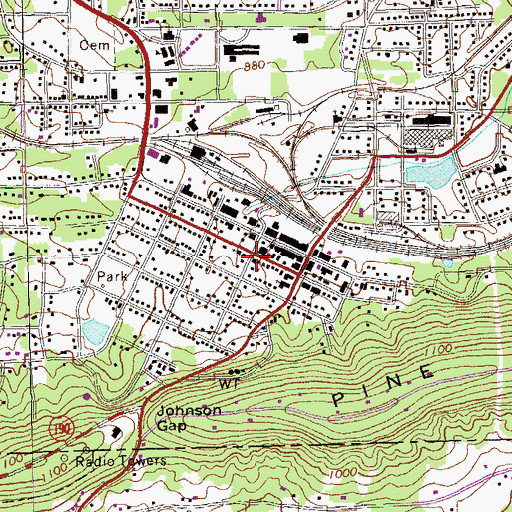 Topographic Map of Church of the Nazarene, GA