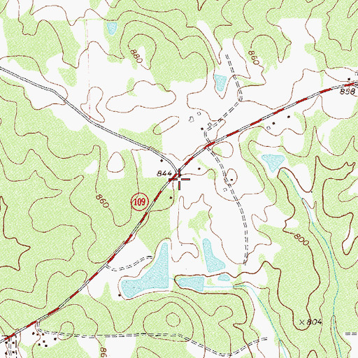 Topographic Map of Meriwether County, GA
