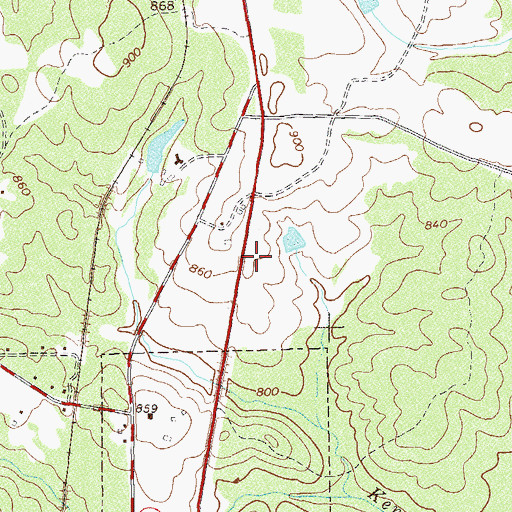 Topographic Map of Meriwether County Jail, GA
