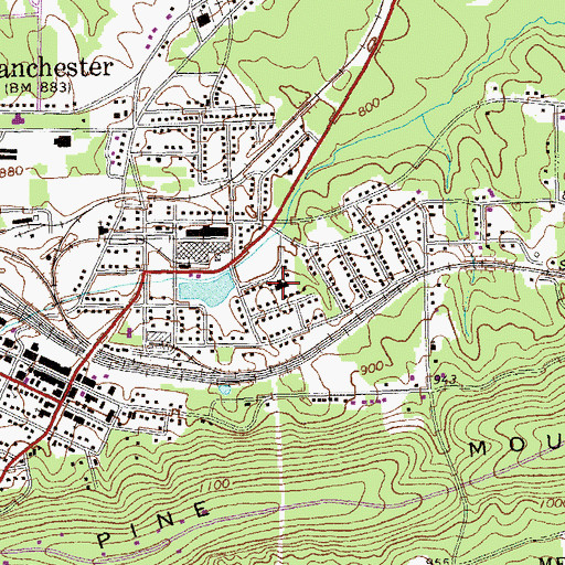 Topographic Map of Northside Baptist Church, GA