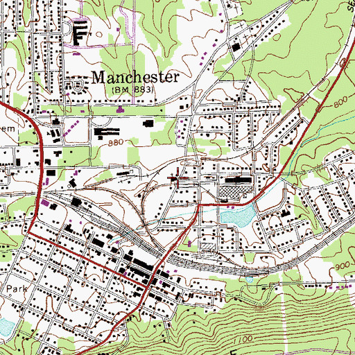 Topographic Map of Saint James Methodist Church, GA