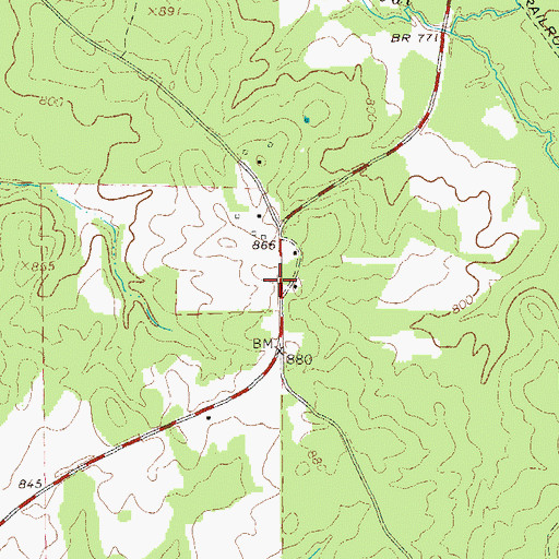 Topographic Map of Tigner Cemetery, GA