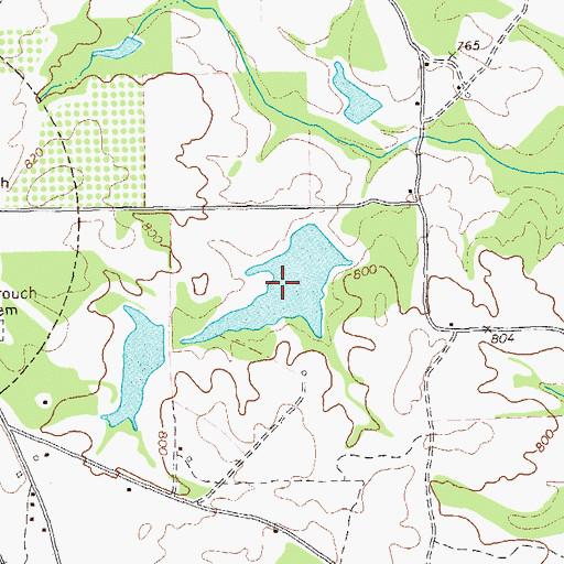 Topographic Map of Twin Lakes, GA