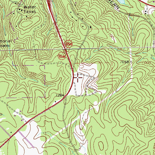 Topographic Map of The View, GA