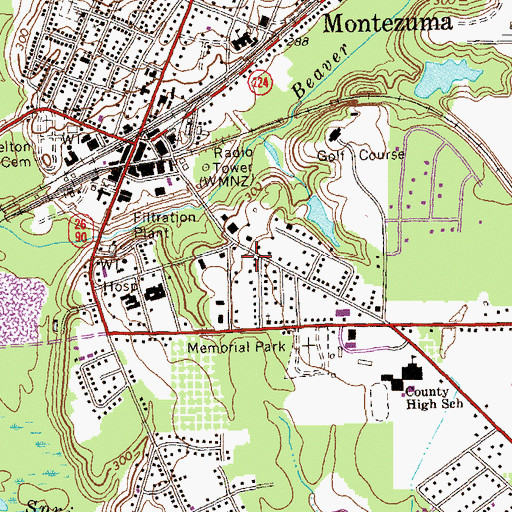 Topographic Map of Chapel Hill Church (historical), GA