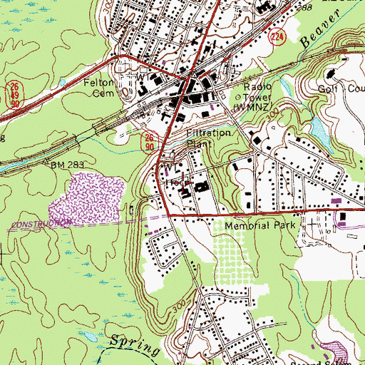 Topographic Map of Flint River Hospital, GA
