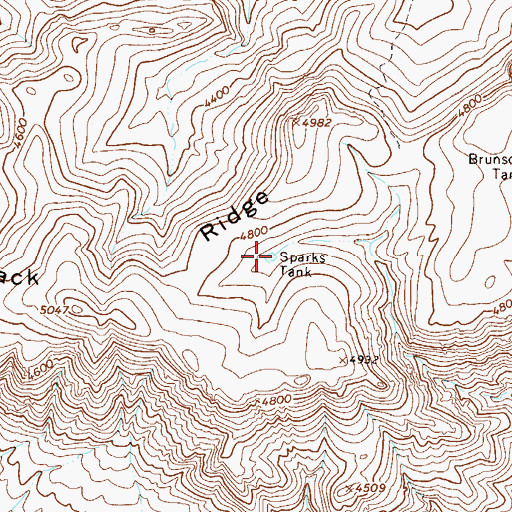 Topographic Map of Sparks Tank, AZ