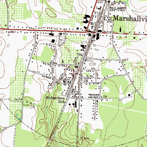 Topographic Map of Saint Johns African Methodist Episcopal Church, GA