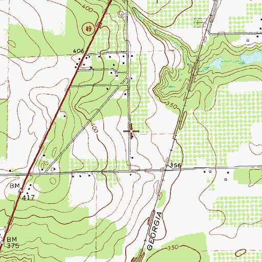 Topographic Map of Zion Temple, GA