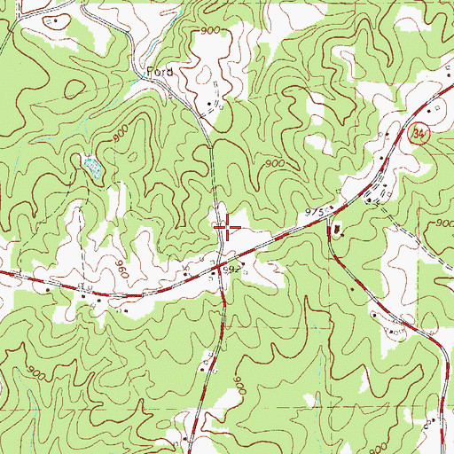 Topographic Map of Believers Church, GA
