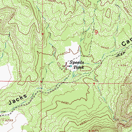 Topographic Map of Speeds Tank, AZ