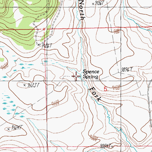 Topographic Map of Spence Spring, AZ