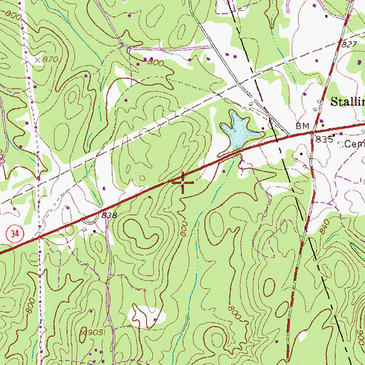Topographic Map of Firstborn Church, GA