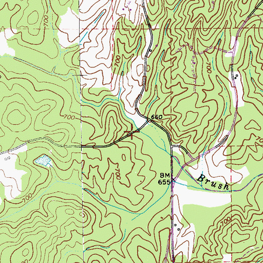 Topographic Map of Harris Cemetery, GA