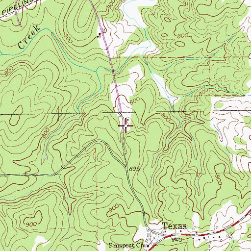 Topographic Map of James Cemetery, GA