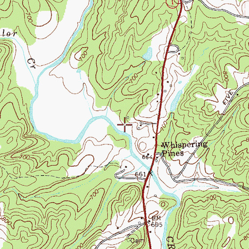 Topographic Map of Tompkins Cemetery, GA