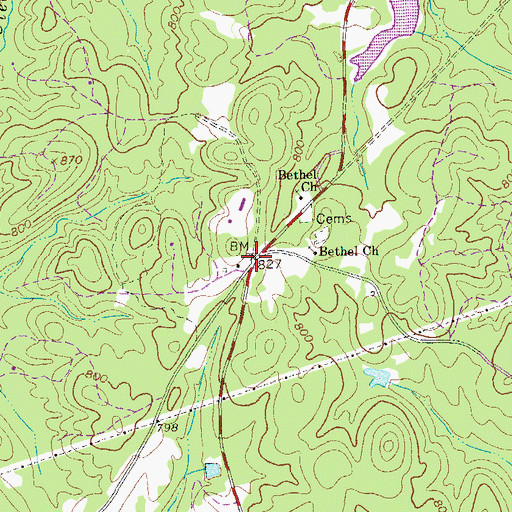 Topographic Map of Wilsons Store, GA