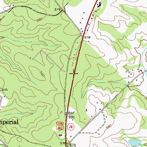 Topographic Map of Adiel Sherwood Monument, GA