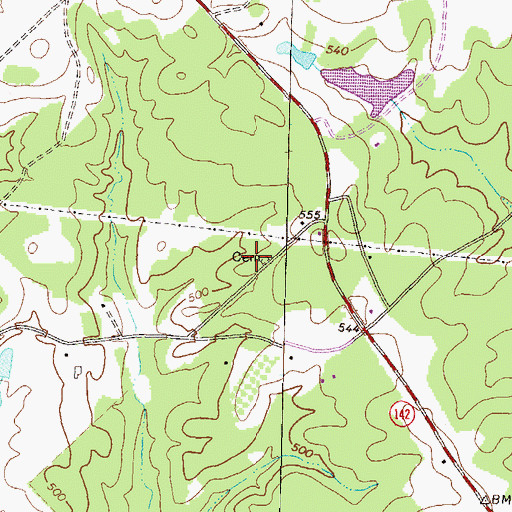 Topographic Map of Avalona Church (historical), GA