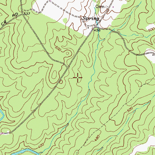 Topographic Map of Central School (historical), GA