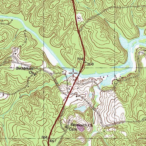 Topographic Map of Cold Branch, GA
