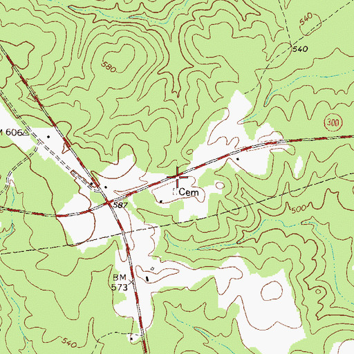 Topographic Map of Corinth Church (historical), GA