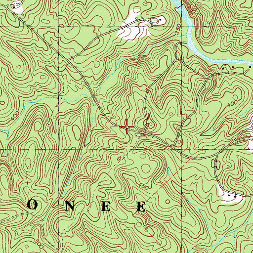 Topographic Map of Eton Church (historical), GA