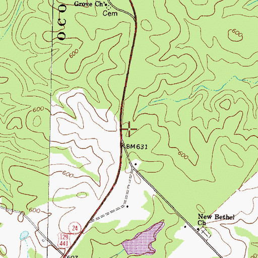 Topographic Map of Florence School (historical), GA