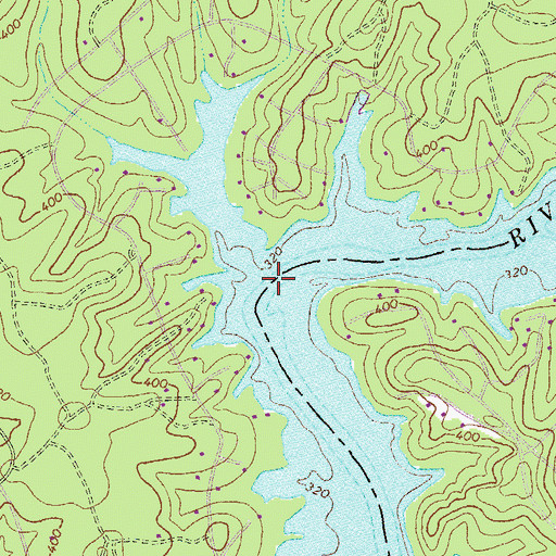 Topographic Map of Grabel Shoals, GA
