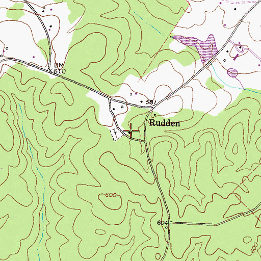 Topographic Map of Harmony Church, GA