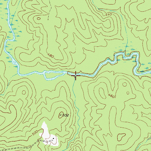 Topographic Map of Little Creek, GA