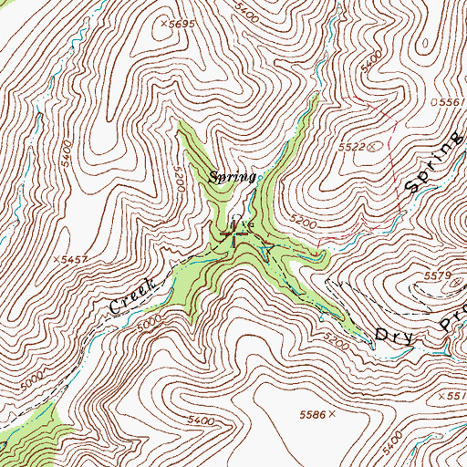 Topographic Map of Spring Canyon, AZ