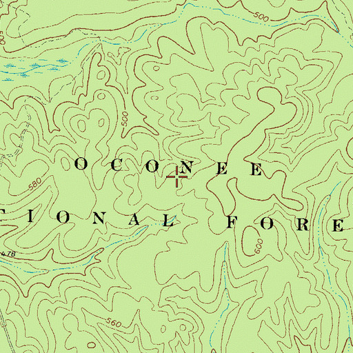 Topographic Map of Sandhill Church (historical), GA