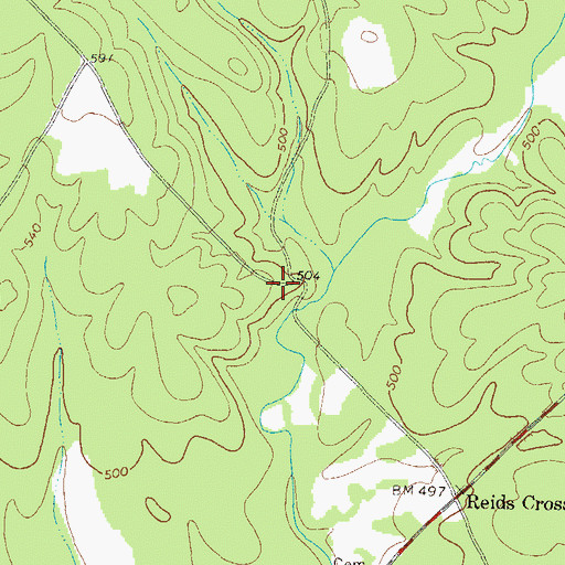 Topographic Map of Tirzah Church (historical), GA