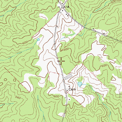 Topographic Map of Whites Chapel (historical), GA