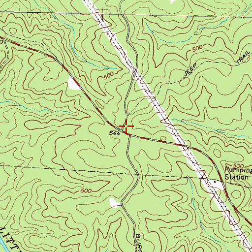Topographic Map of Wright School (historical), GA