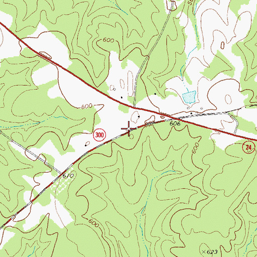 Topographic Map of Zachary Chapel (historical), GA