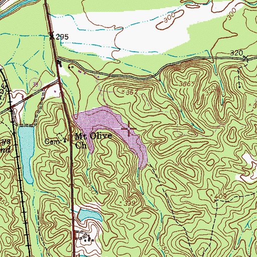 Topographic Map of Antioch Church (historical), GA